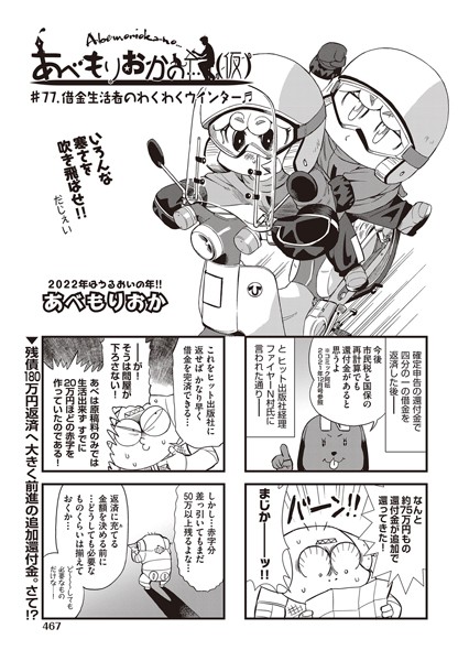 あべもりおかの…（仮） ♯77.借金生活者のわくわくウインター♪♪【単話❤あべもりおか】