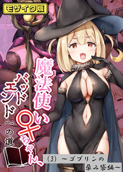 魔法使い♀ちゃん、バッドエンドへの道（3）〜ゴブリンの孕み袋編〜モザイク版【フルカラー❤しろくろうさ】
